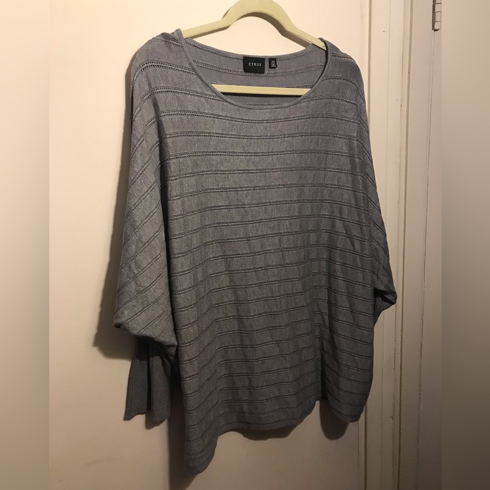 Cyrus Gray Dolman Sweater Size 2X